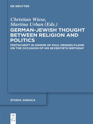 cover image of German-Jewish Thought Between Religion and Politics